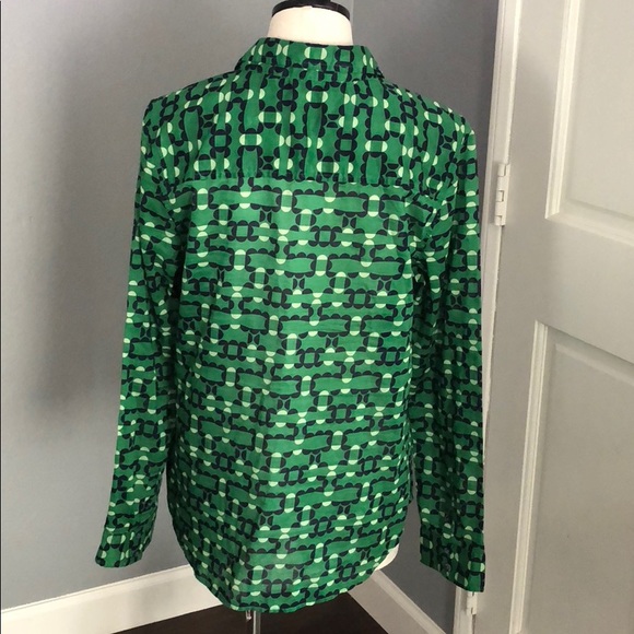 Halogen Green Button Front Top - Picture 3 of 7